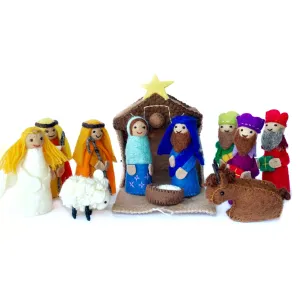 Colorful Felt Nativity Set