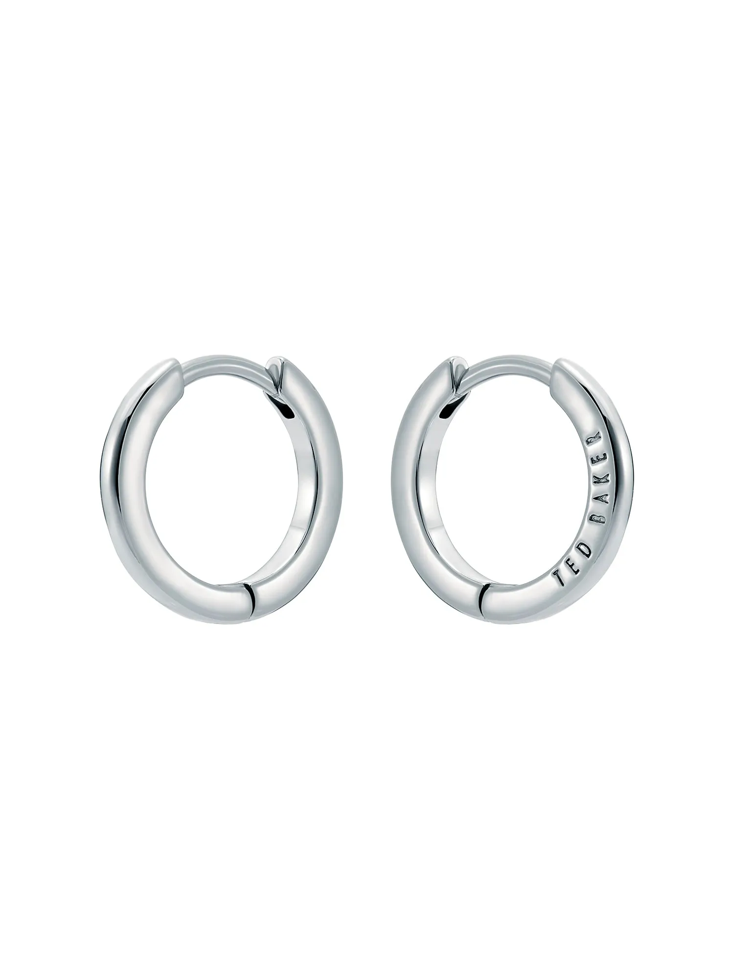 Crisele Logo Hoop Earrings (14Mm) Silver