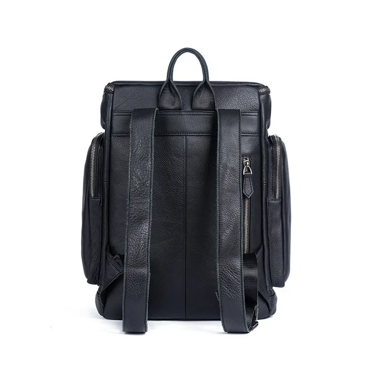 Ladies Genuine Leather Backpack Purse Medium Leather Bookbag For Women