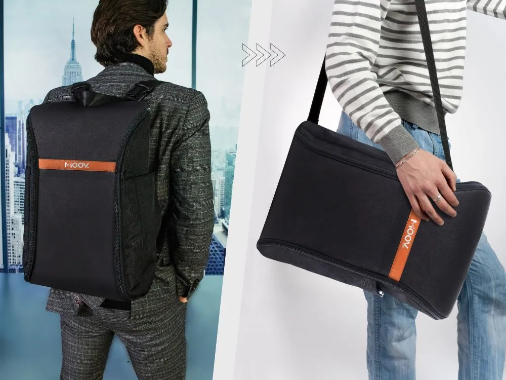 Laptop Backpack - Sleek Convertible Bag: Genuine Leather