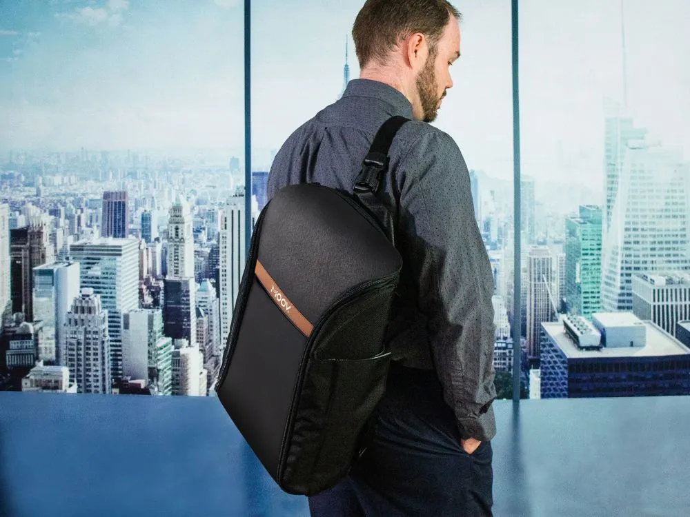 Laptop Backpack - Sleek Convertible Bag: Genuine Leather