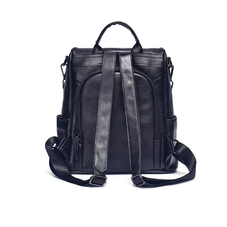Small Ladies Brown Leather Backpack Bag Leather Rucksack