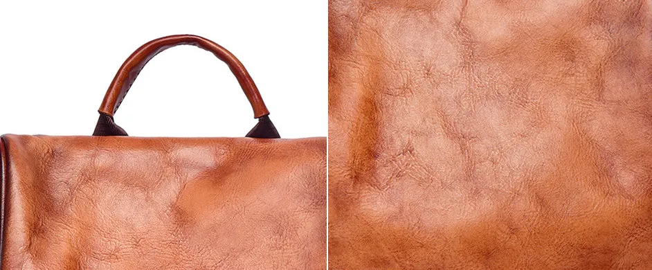 Small Ladies Brown Leather Backpack Bag Leather Rucksack