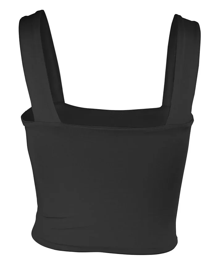 Solid Color Cropped Tank Top