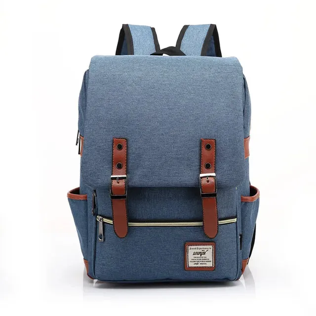 Vintage 16 inch Laptop Backpack Canvas Bags Travel Leisure Backpacks Retro Casual Bag School Bags For Teenagers