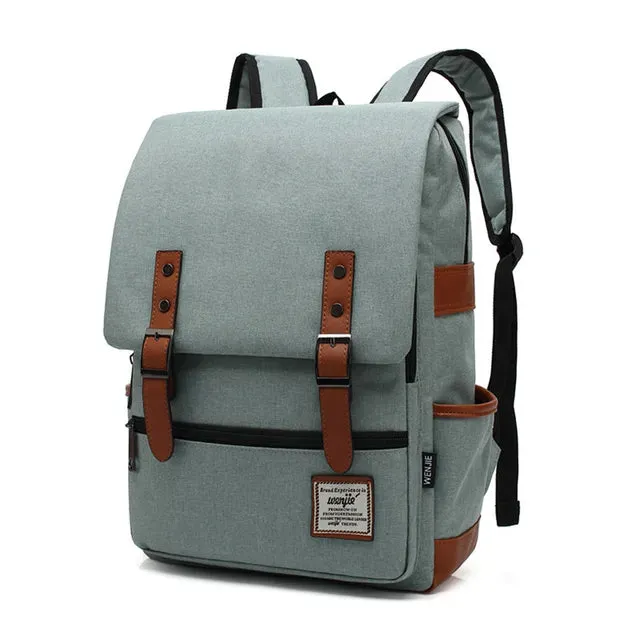 Vintage 16 inch Laptop Backpack Canvas Bags Travel Leisure Backpacks Retro Casual Bag School Bags For Teenagers
