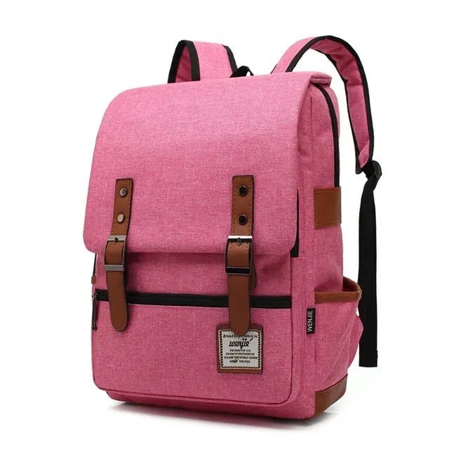 Vintage 16 inch Laptop Backpack Canvas Bags Travel Leisure Backpacks Retro Casual Bag School Bags For Teenagers