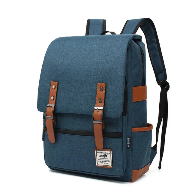 Vintage 16 inch Laptop Backpack Canvas Bags Travel Leisure Backpacks Retro Casual Bag School Bags For Teenagers