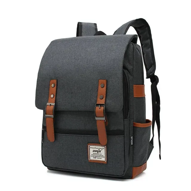 Vintage 16 inch Laptop Backpack Canvas Bags Travel Leisure Backpacks Retro Casual Bag School Bags For Teenagers