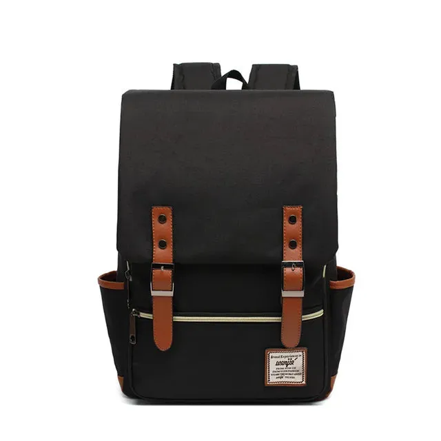 Vintage 16 inch Laptop Backpack Canvas Bags Travel Leisure Backpacks Retro Casual Bag School Bags For Teenagers