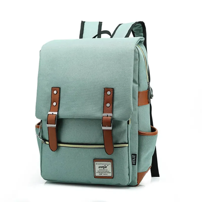 Vintage 16 inch Laptop Backpack Canvas Bags Travel Leisure Backpacks Retro Casual Bag School Bags For Teenagers