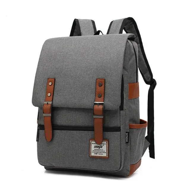 Vintage 16 inch Laptop Backpack Canvas Bags Travel Leisure Backpacks Retro Casual Bag School Bags For Teenagers