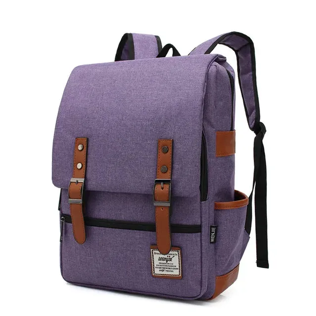 Vintage 16 inch Laptop Backpack Canvas Bags Travel Leisure Backpacks Retro Casual Bag School Bags For Teenagers