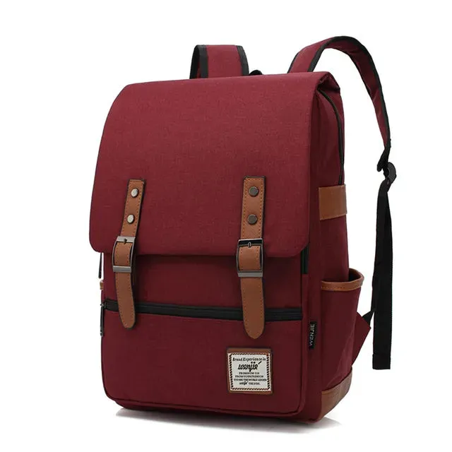 Vintage 16 inch Laptop Backpack Canvas Bags Travel Leisure Backpacks Retro Casual Bag School Bags For Teenagers